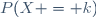 P(X = k)