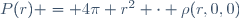 P(r) = 4\pi r^2 \cdot \rho(r,0,0)