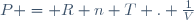 P = R n T . \frac{1}{V}