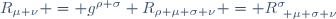 R_{\mu \nu} \ = \ g^{\rho \sigma} \ R_{\rho \mu \sigma \nu} \ = \ R^\sigma_{~ \mu \sigma \nu}