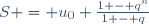 S = u_0 \frac{1 - q^n}{1 - q}
