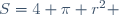 S=4 \pi r^{2} \,