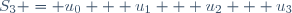 S_3 = u_0 + u_1 + u_2 + u_3