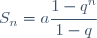S_n=a\cfrac{1-q^n}{1-q}