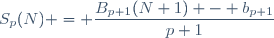 S_p(N) = \dfrac{B_{p+1}(N+1) - b_{p+1}}{p+1}
