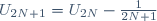 U_{2N+1}=U_{2N}-\frac1{2N+1}