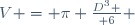 V = \pi {D^3 \over 6} 