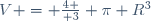 V = {4 \over 3} \pi R^3