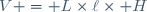V = L\times\ell\times H