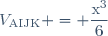 V_{\text{AIJK}} = \dfrac{\text{x}^3}{6}
