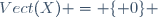 Vect(X) = \lbrace 0\rbrace 
