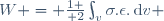 W = {1 \over 2}\int_{v}\sigma.\epsilon.\,\mathrm{d}v \,