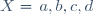 X=\{a,b,c,d\}
