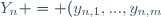 Y_n = (y_{n,1},...,y_{n,m})