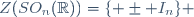 Z(SO_n(\mathbb{R}))=\lbrace \pm I_n\rbrace 
