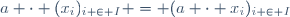 a \cdot (x_i)_{i \in I} = (a \cdot x_i)_{i \in I}