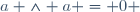 a \wedge a = 0 