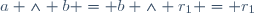 a \wedge b = b \wedge r_1 = r_1