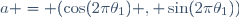 a = (\cos(2\pi\theta_1) , \sin(2\pi\theta_1))