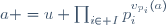 a =u \prod_{i\in I}p_i^{v_{p_i}(a)}