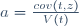 a=\frac{cov(t,z)}{V(t)}