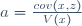 a=\frac{cov(x,z)}{V(x)}