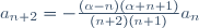 a_{n+2}=-\frac{(\alpha-n)(\alpha+n+1)}{(n+2)(n+1)}a_n