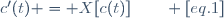 c'(t) = X[c(t)]\qquad [eq.1]