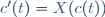 c'(t)=X(c(t))