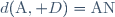 d(\text{A},\scr D)=\text{AN}