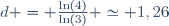 d = \frac{\ln(4)}{\ln(3)} \simeq 1,26