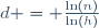 d = \frac{\ln(n)}{\ln(h)}