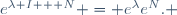 e^{\lambda I + N} = e^{\lambda}e^N. \,