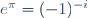 e^{\pi}=(-1)^{-i}\,