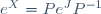 e^{X}=Pe^{J}P^{-1}