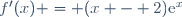 f'(x) = (x - 2)\text{e}^x