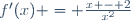 f'(x) = \frac{x - 2}{x^2}