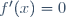 f'(x)=0