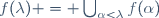 f(\lambda) = \bigcup_{\alpha<\lambda}f(\alpha)
