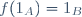 f(1_A)=1_B\,
