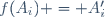 f(A_i) = A'_i