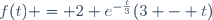 f(t) = 2 e^{-\frac{t}{3}}(3 - t)