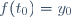 f(t_0)=y_0