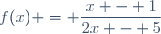 f(x) = \dfrac{x - 1}{2x - 5}