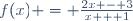 f(x) = \frac{2x - 3}{x + 1}