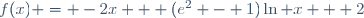 f(x) = -2x + (e^2 - 1)\ln x + 2