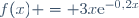 f(x) = 3x\text{e}^{-0,2x}