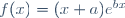 f(x)=(x+a)e^{bx}