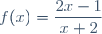 f(x)=\dfrac{2x-1}{x+2}