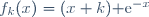 f_k(x)=(x+k){\rm e}^{-x}